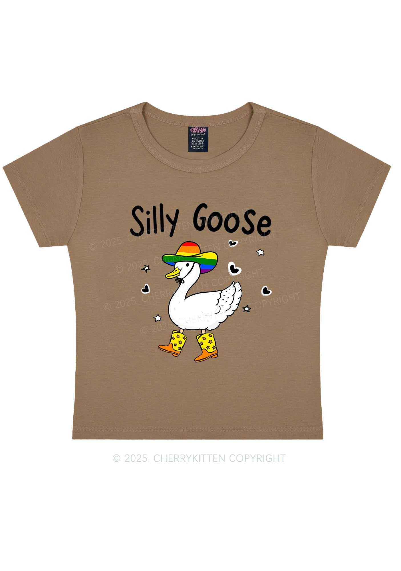 Silly Goose Pride Y2K Baby Tee Cherrykitten - Image 11