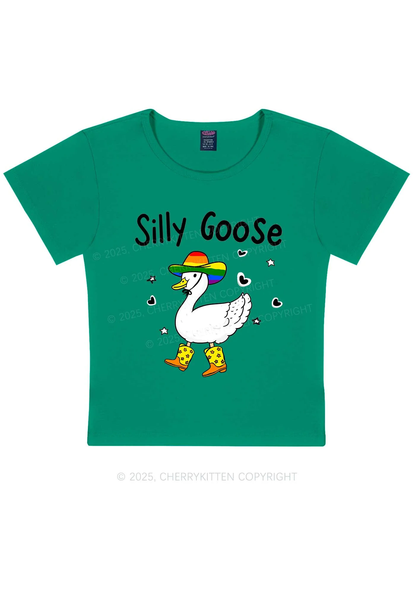 Silly Goose Pride Y2K Baby Tee Cherrykitten - Image 12