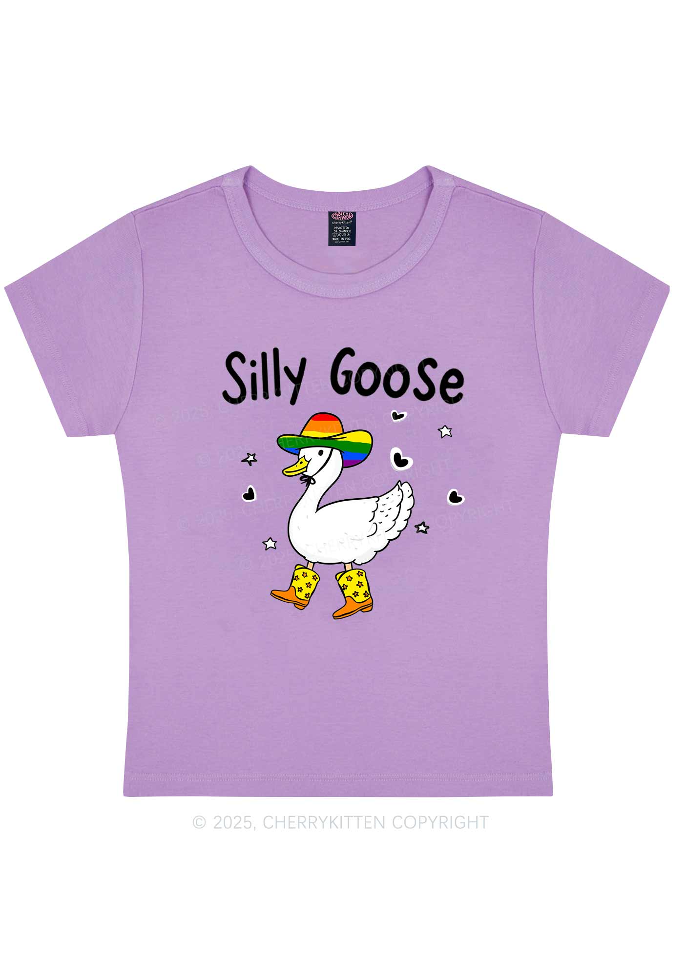 Silly Goose Pride Y2K Baby Tee Cherrykitten - Image 5