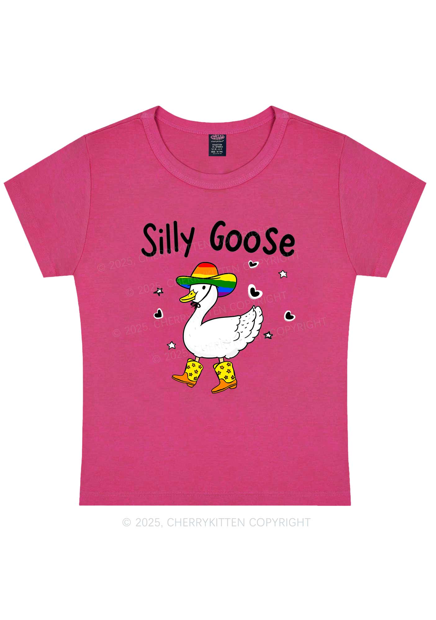 Silly Goose Pride Y2K Baby Tee Cherrykitten - Image 6