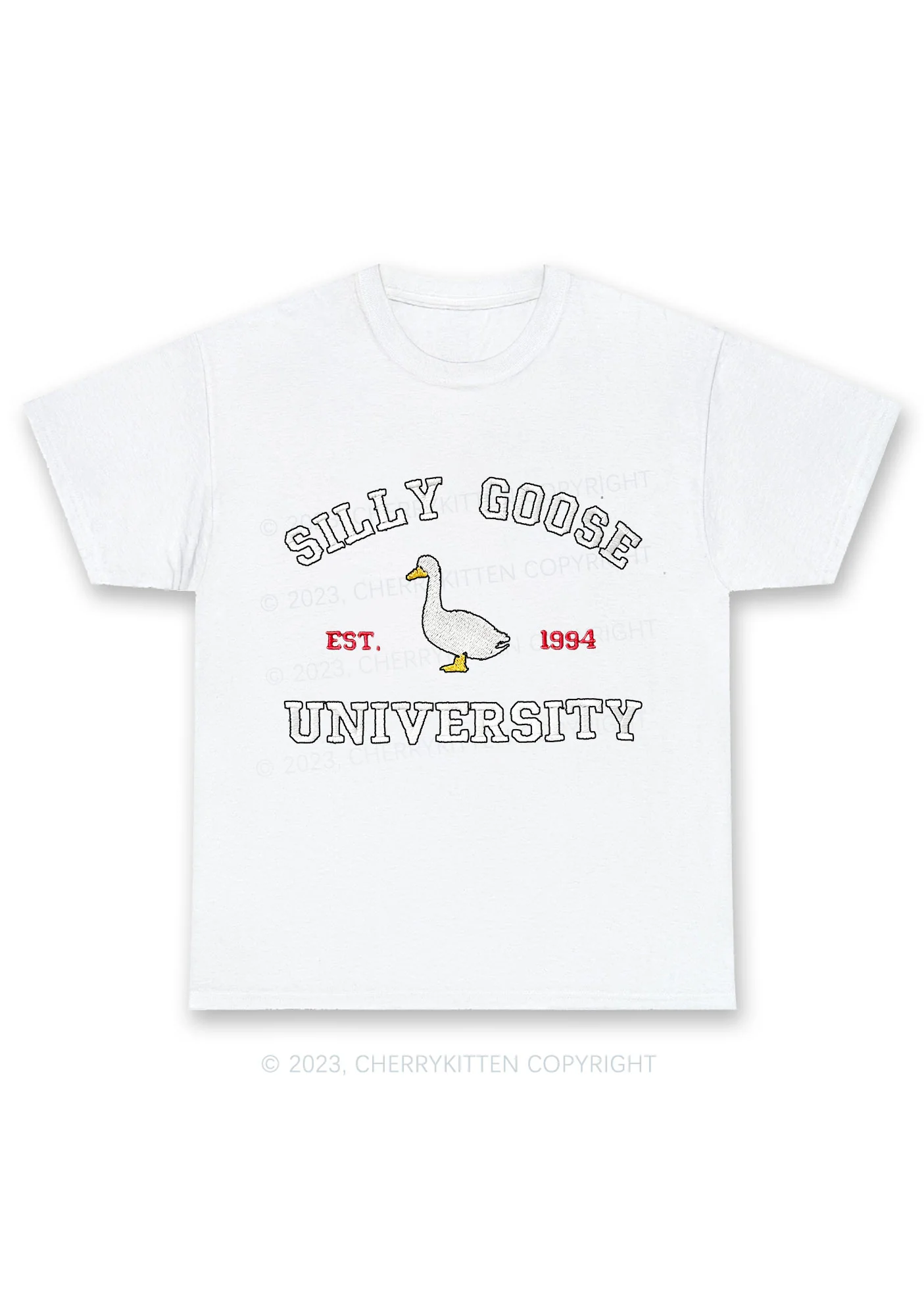 Silly Goose University EST 1994 Chunky Shirt Cherrykitten - Image 3