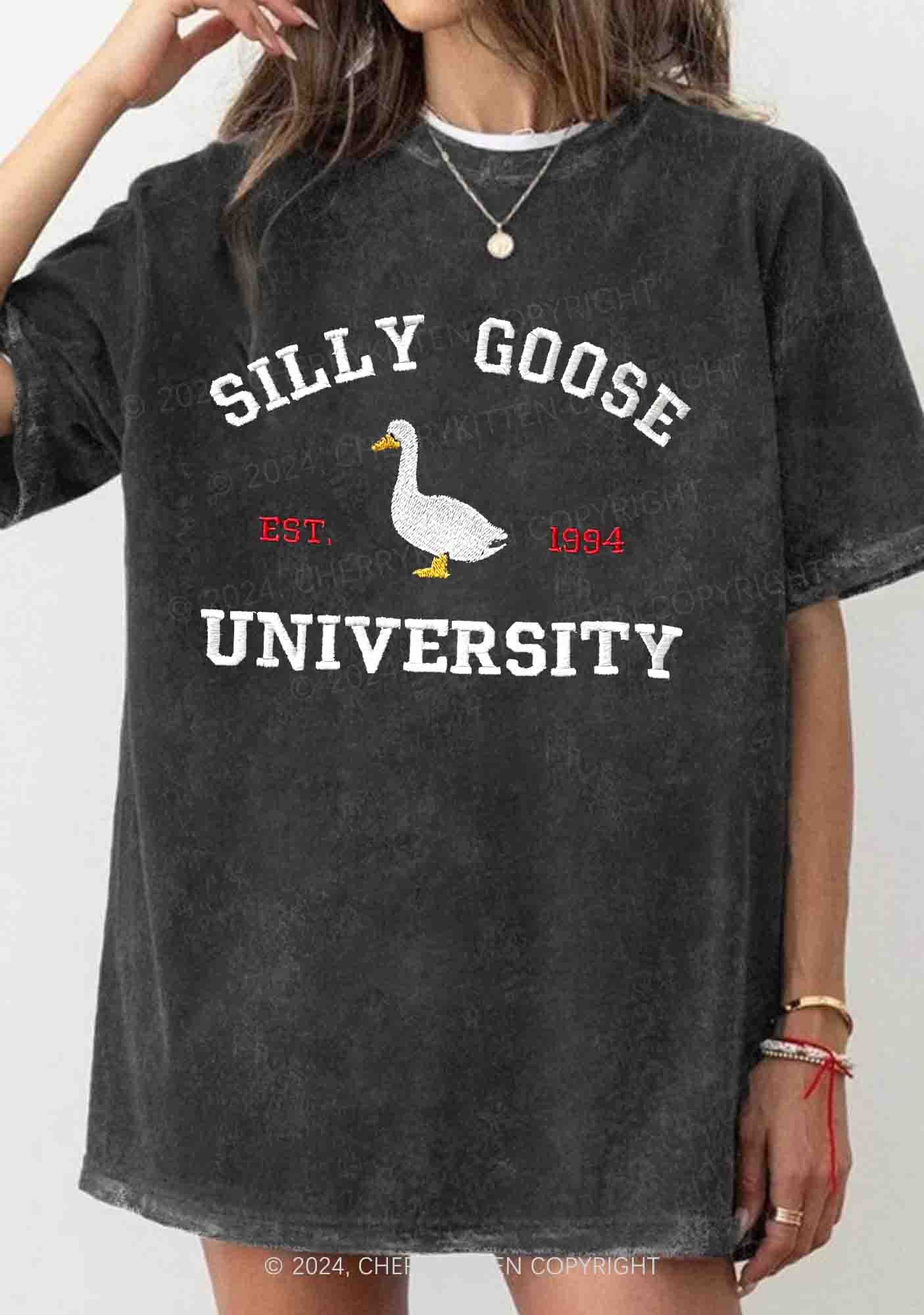 Silly Goose University EST 1994 Y2K Washed Tee Cherrykitten - Image 2