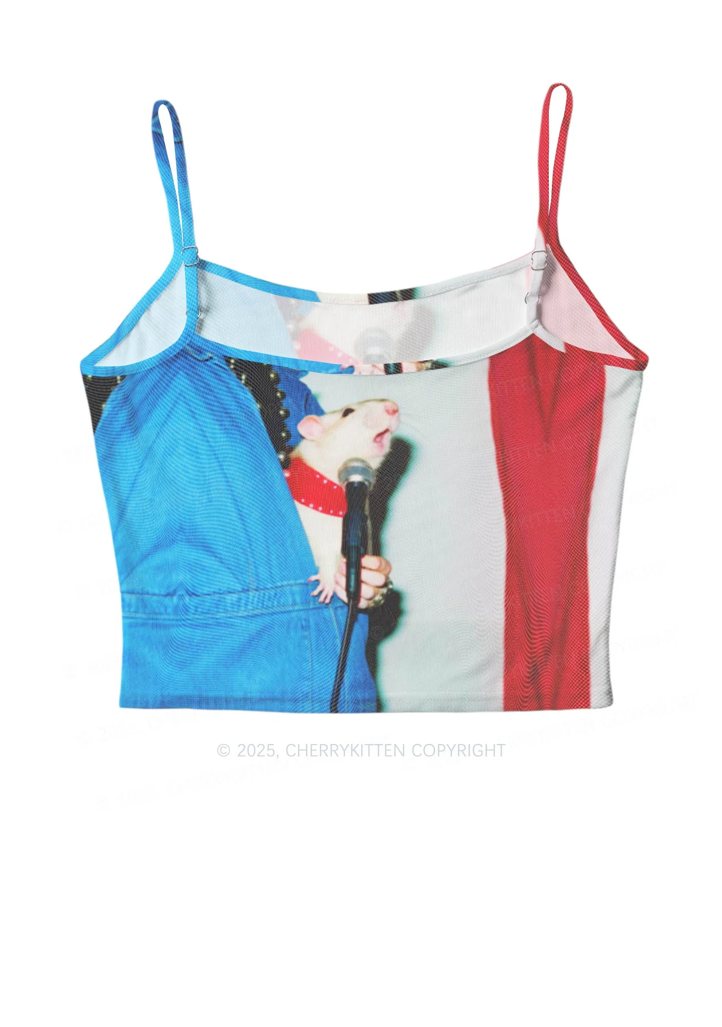 Singer Ratz Y2K Mesh Cami Tank Cherrykitten - Image 3