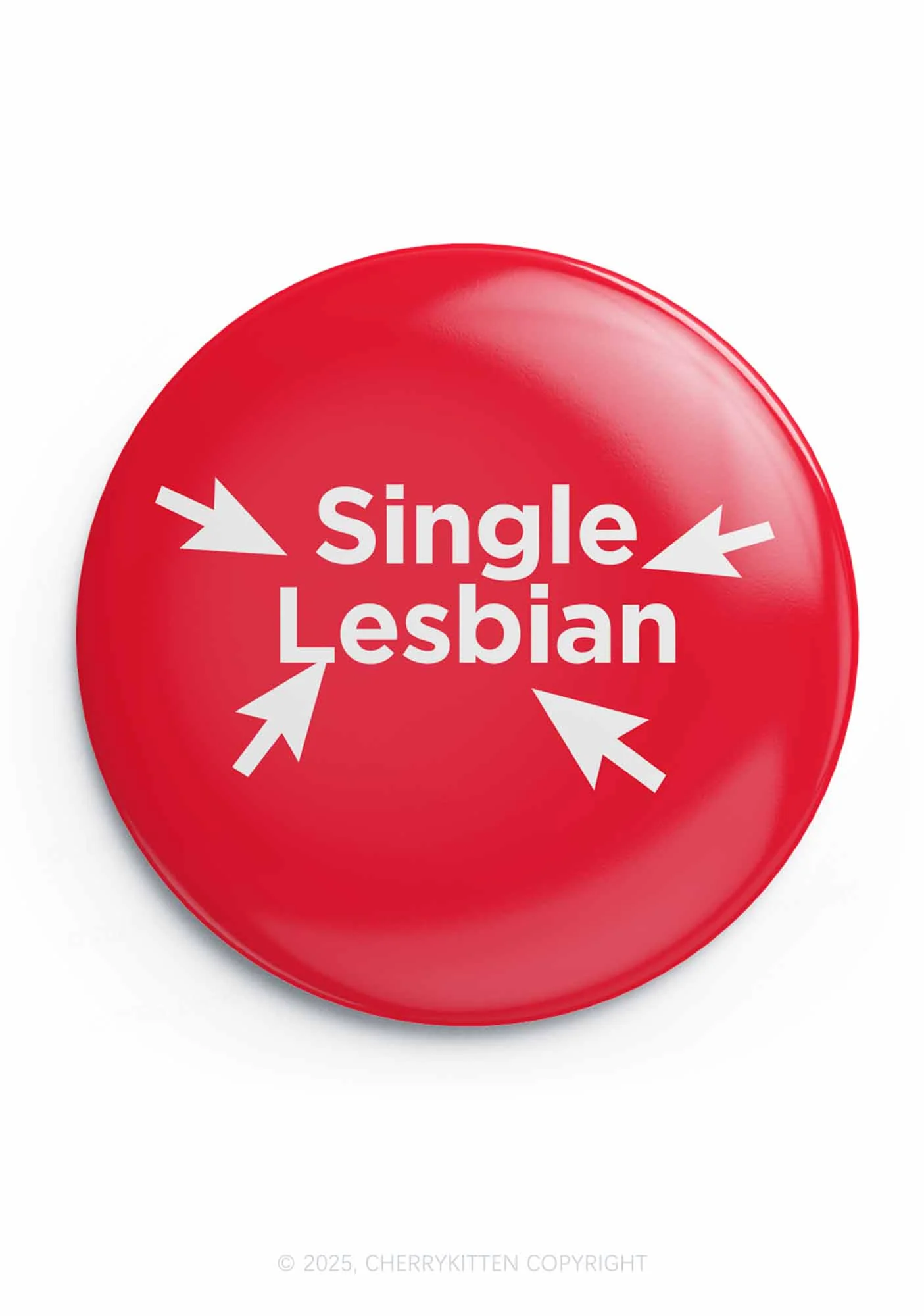Single Lesbian Pride 1Pc Y2K Pin Badge Cherrykitten - Image 3