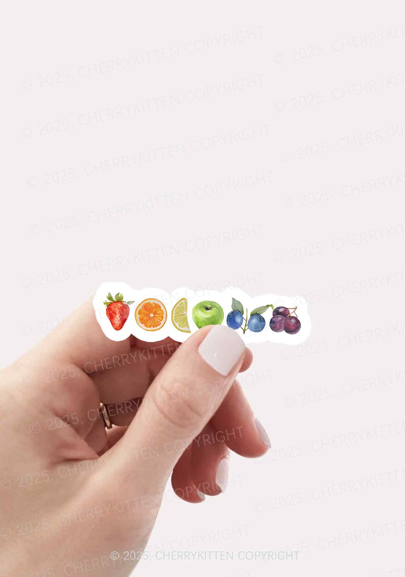 Six Fruity Pride 1Pc Y2K Sticker Cherrykitten - Image 2