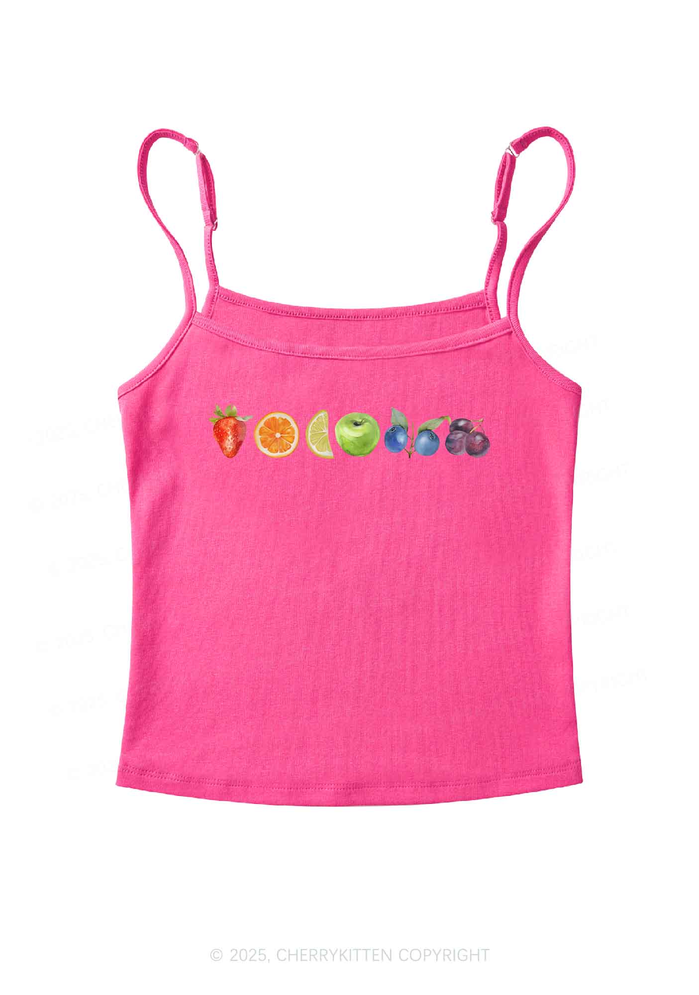 Six Fruity Pride Y2K Spaghetti Strap Cami Cherrykitten - Image 5