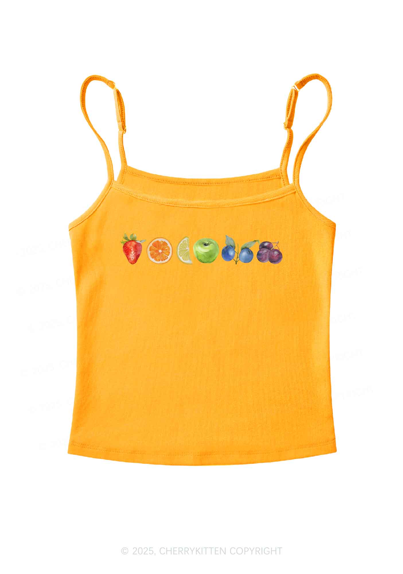 Six Fruity Pride Y2K Spaghetti Strap Cami Cherrykitten - Image 6