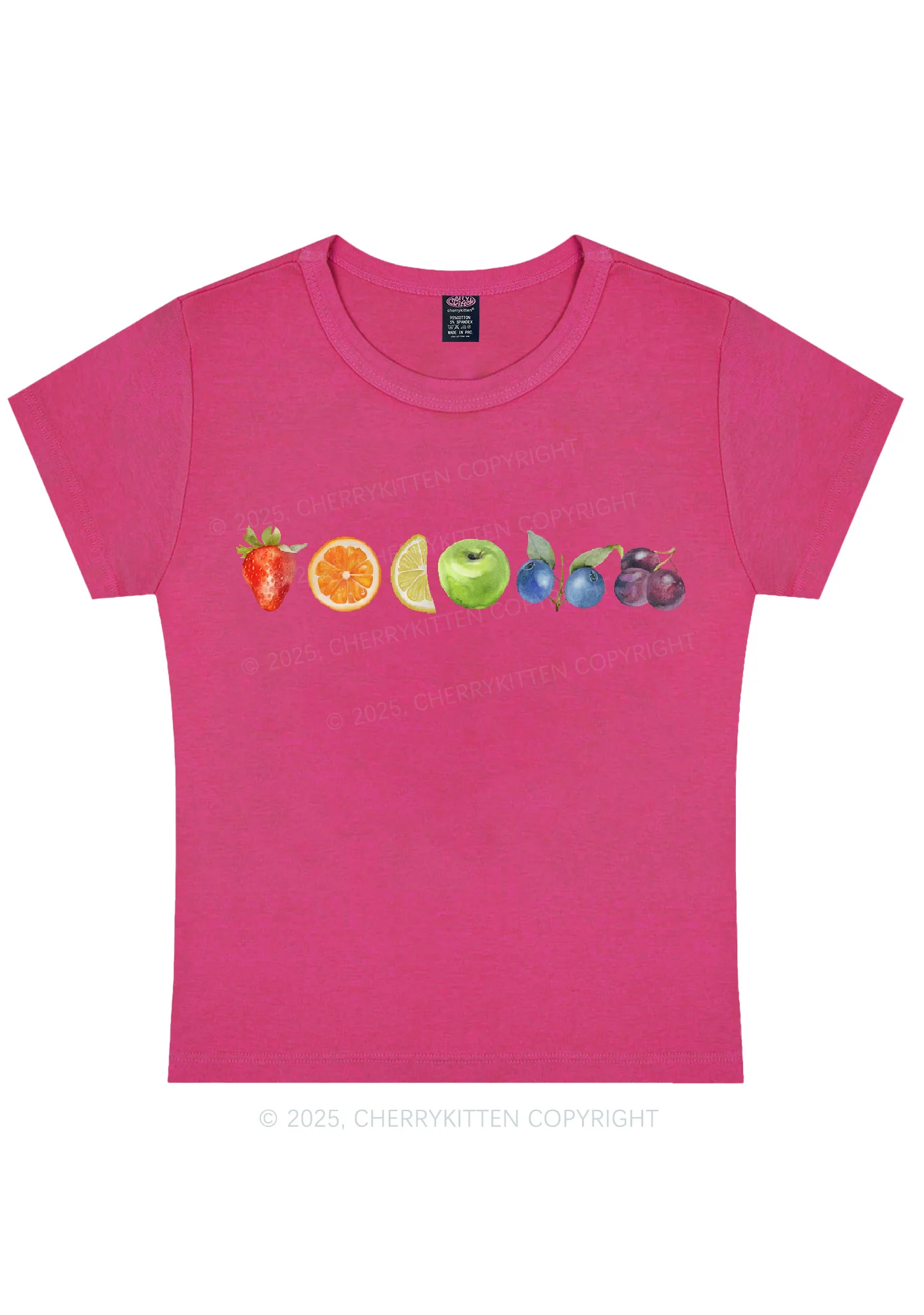 Six Fruity Y2K Baby Tee Cherrykitten - Image 5
