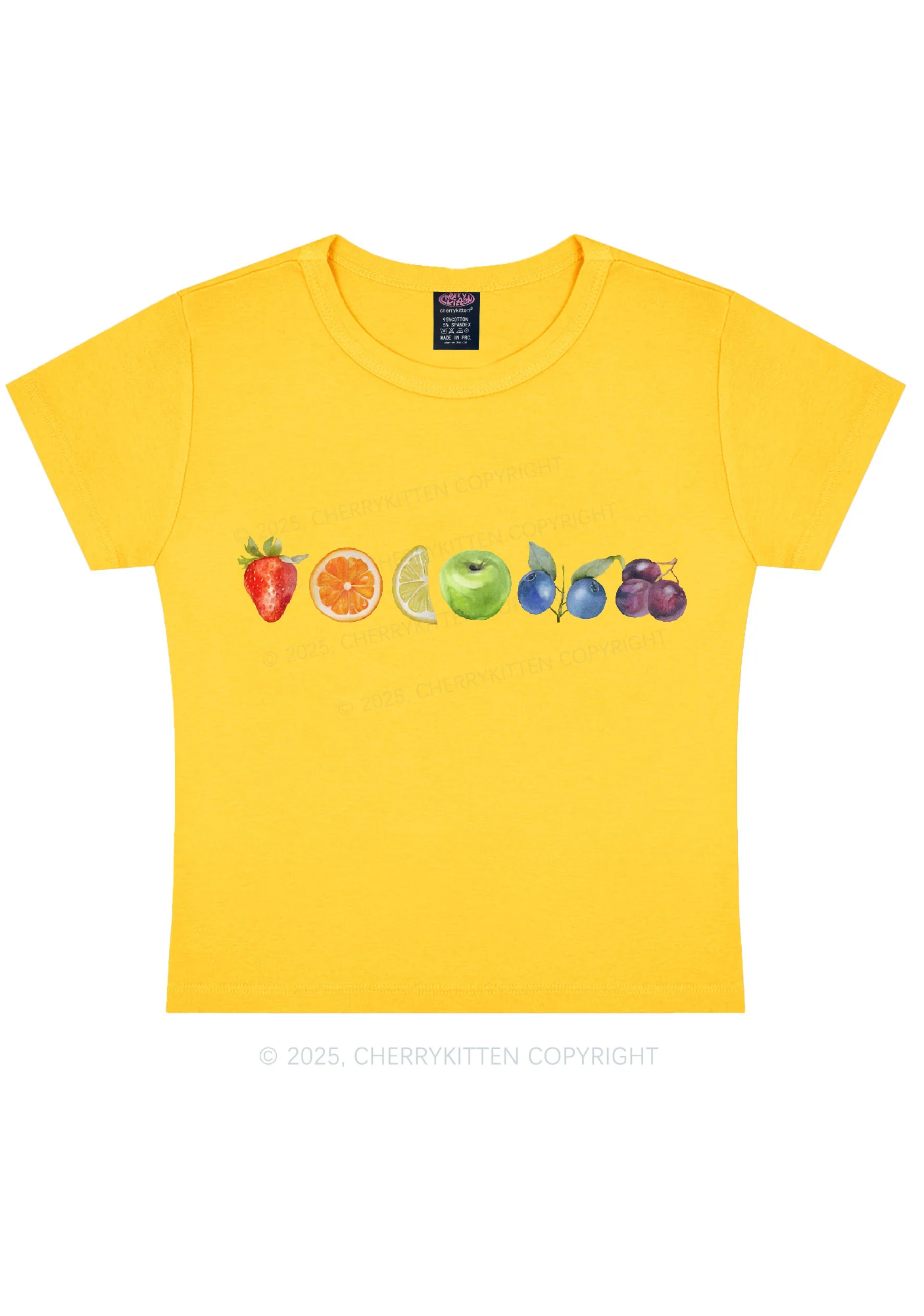 Six Fruity Y2K Baby Tee Cherrykitten - Image 6