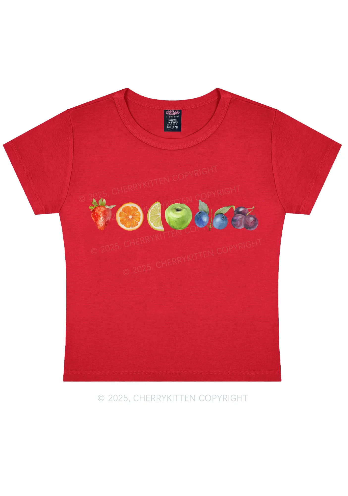 Six Fruity Y2K Baby Tee Cherrykitten - Image 9