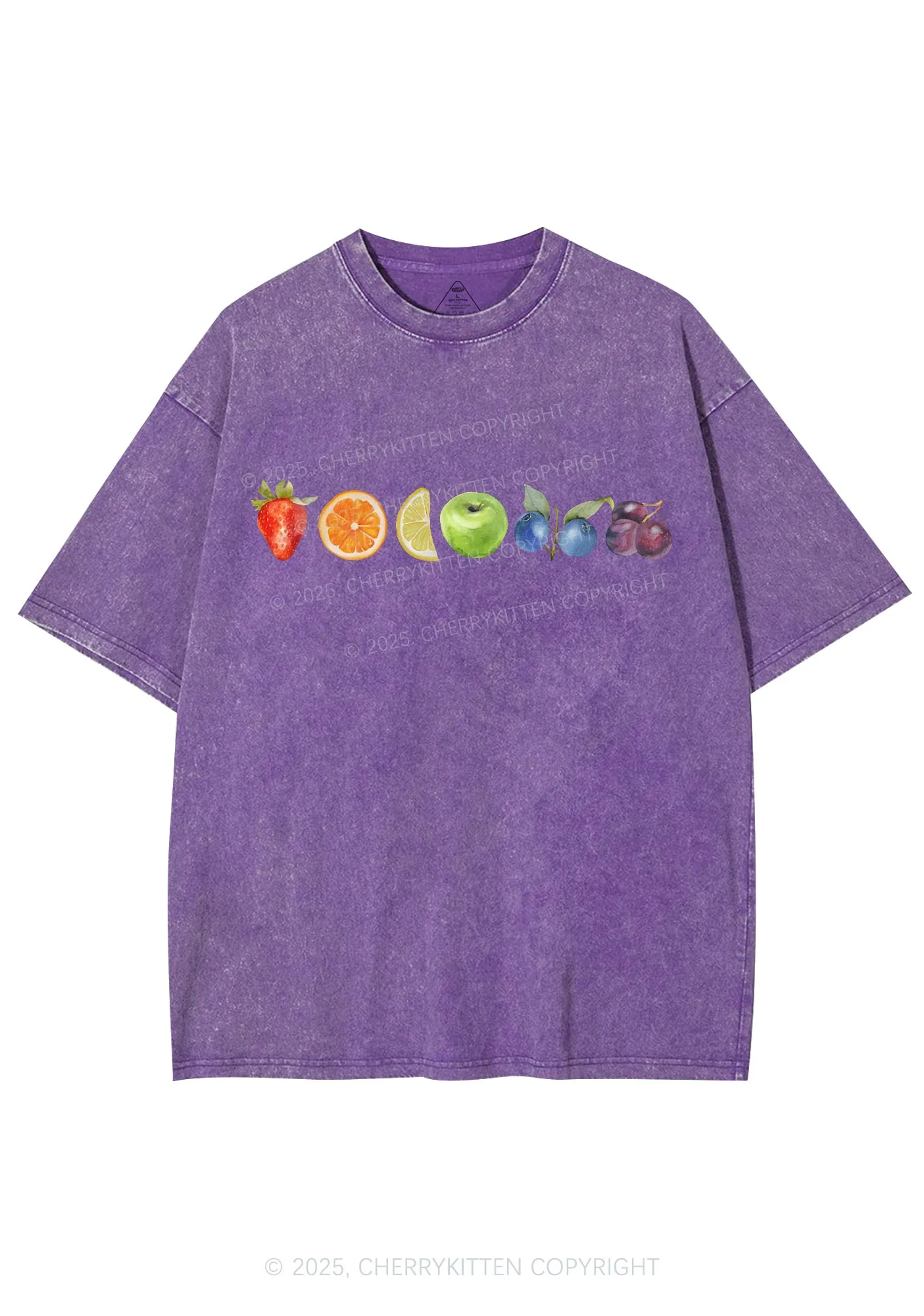 Six Fruity Y2K Shirts Washed Tee Cherrykitten - Image 5