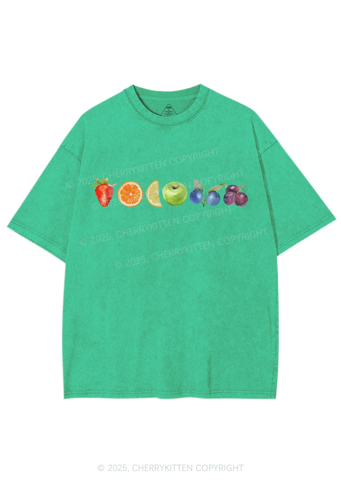Six Fruity Y2K Shirts Washed Tee Cherrykitten - Image 8