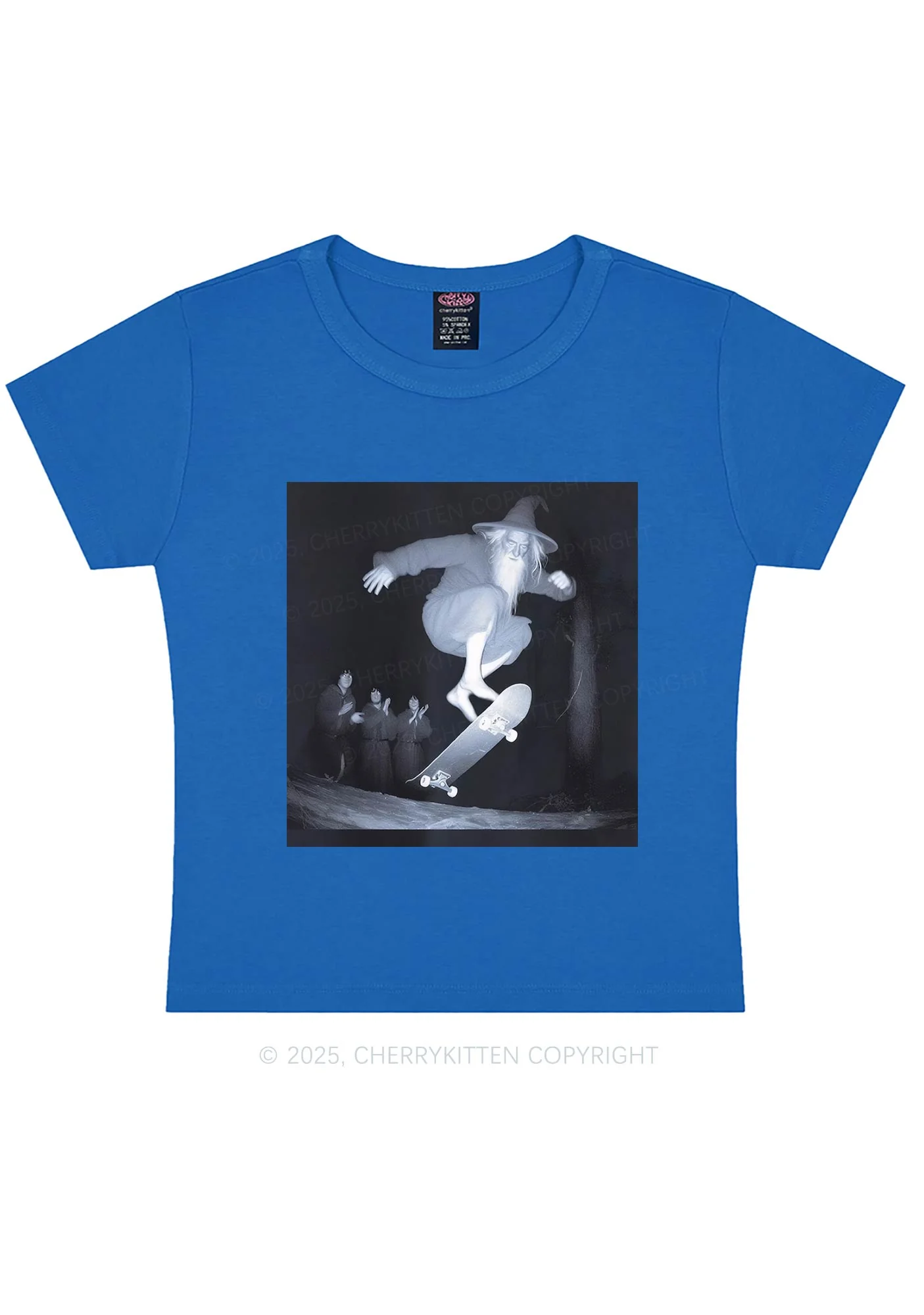 Skating Wizard Y2K Baby Tee Cherrykitten - Image 7