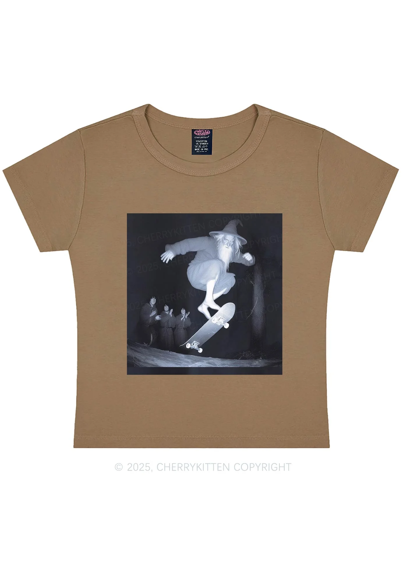 Skating Wizard Y2K Baby Tee Cherrykitten - Image 9