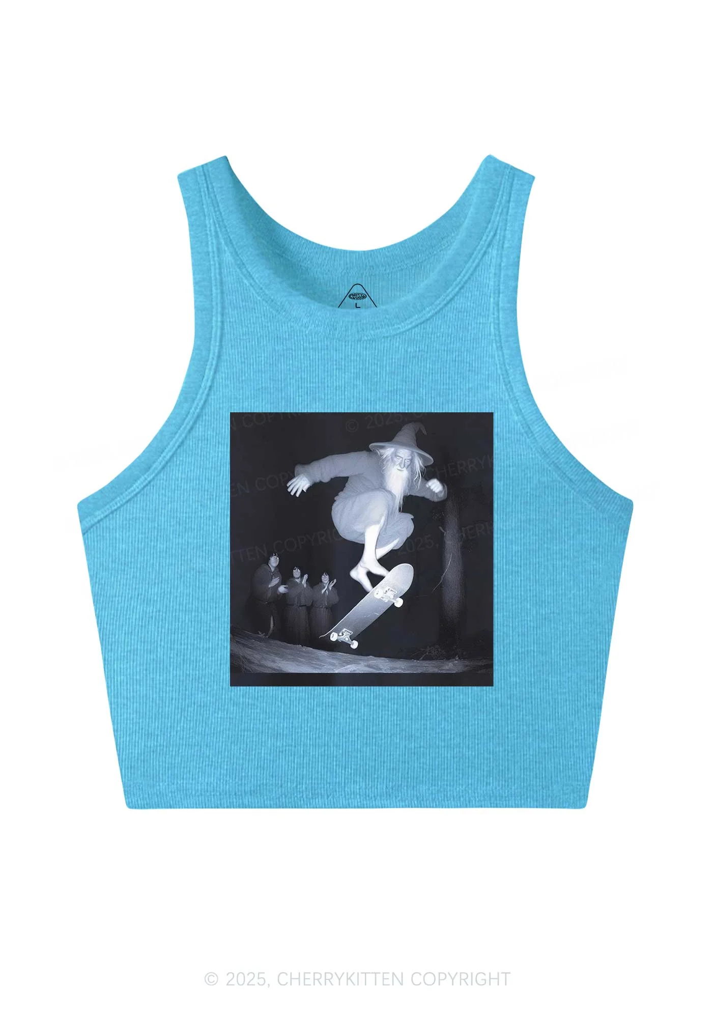 Skating Wizard Y2K Crop Tank Top Cherrykitten - Image 3