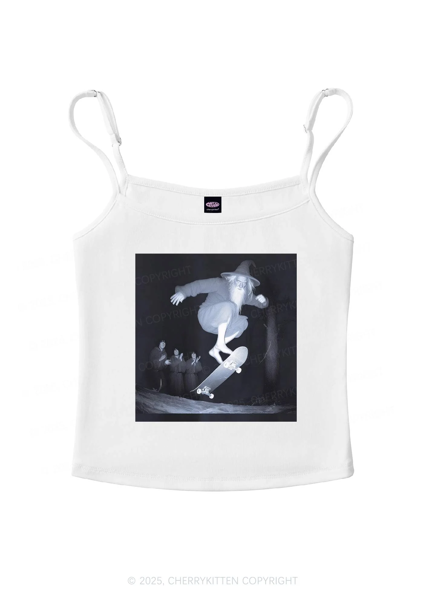Skating Wizard Y2K Spaghetti Strap Cami Cherrykitten - Image 3