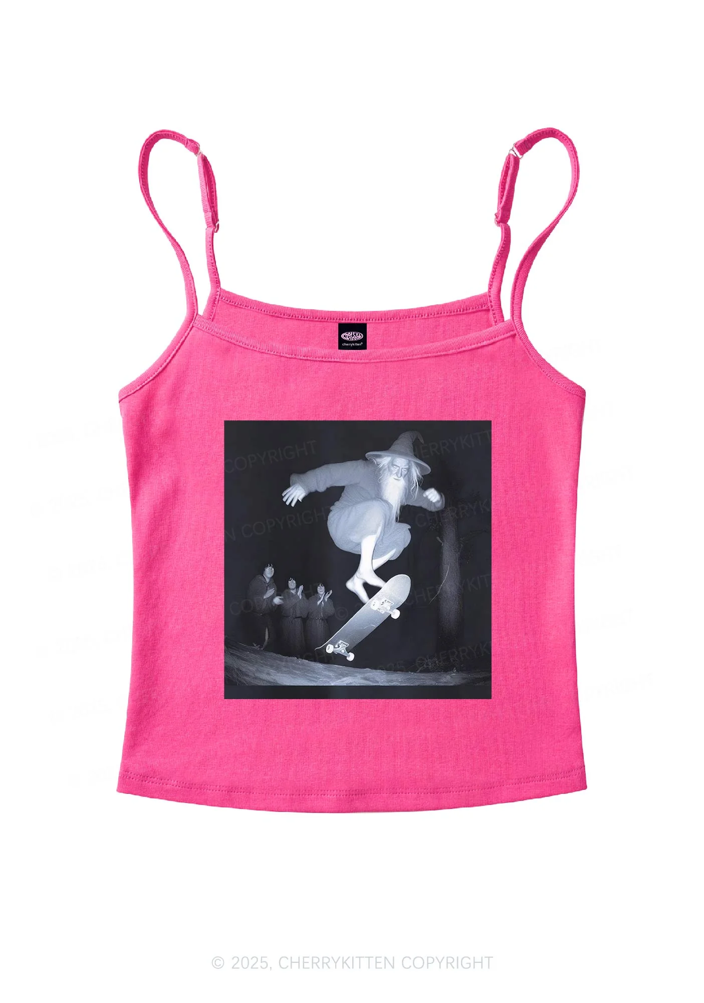 Skating Wizard Y2K Spaghetti Strap Cami Cherrykitten - Image 4