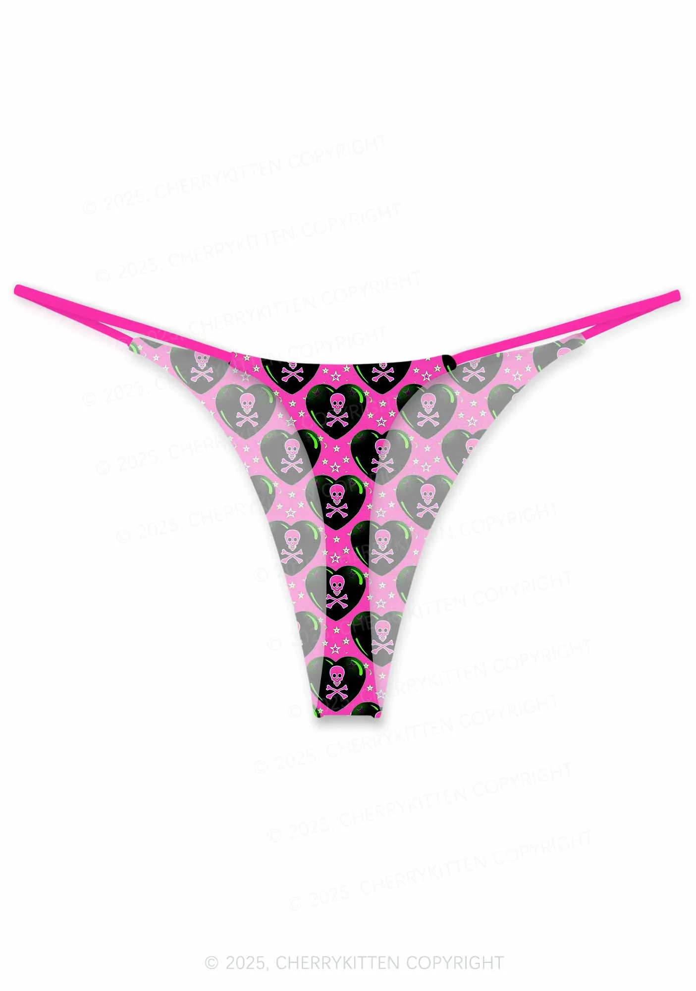 Skeleton Deluxe Valentine's Day Y2K Print Couples Boxer Thong Set Cherrykitten - Image 3