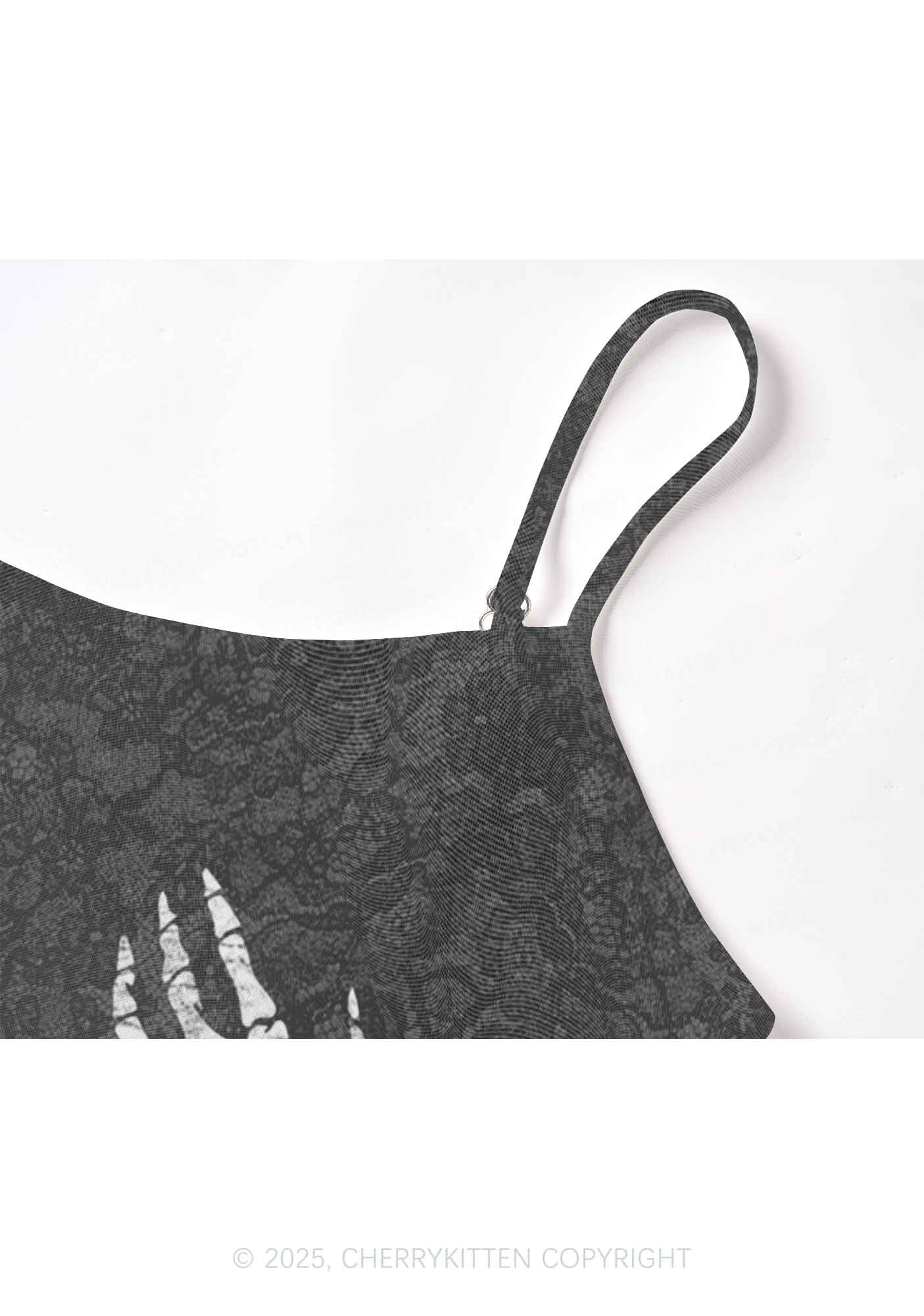 Skeleton Hand Txts Y2K Mesh Cami Tank Cherrykitten - Image 5