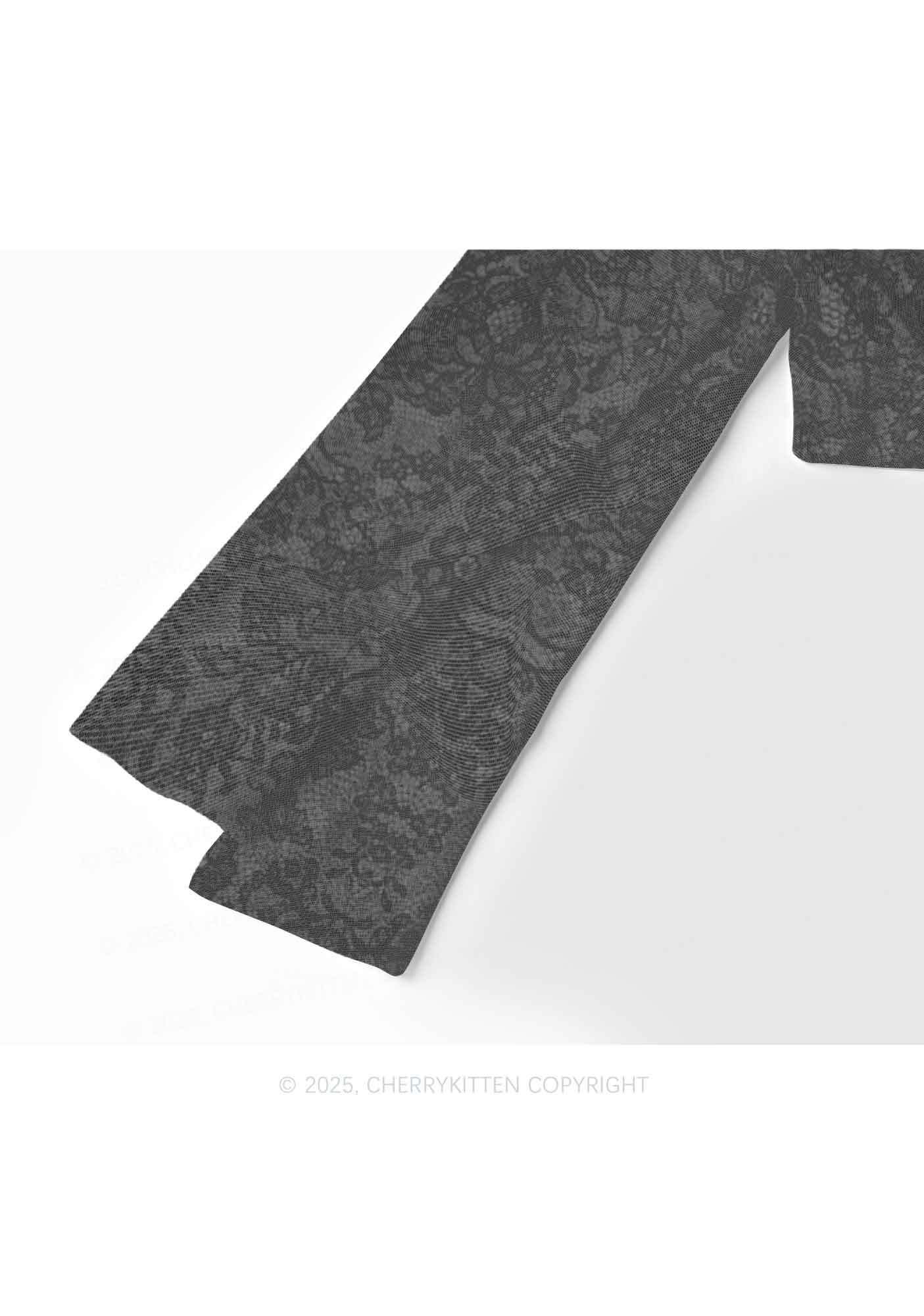 Skeleton Hand Txts Y2K Mesh Long Sleeve Crop Top Cherrykitten - Image 4