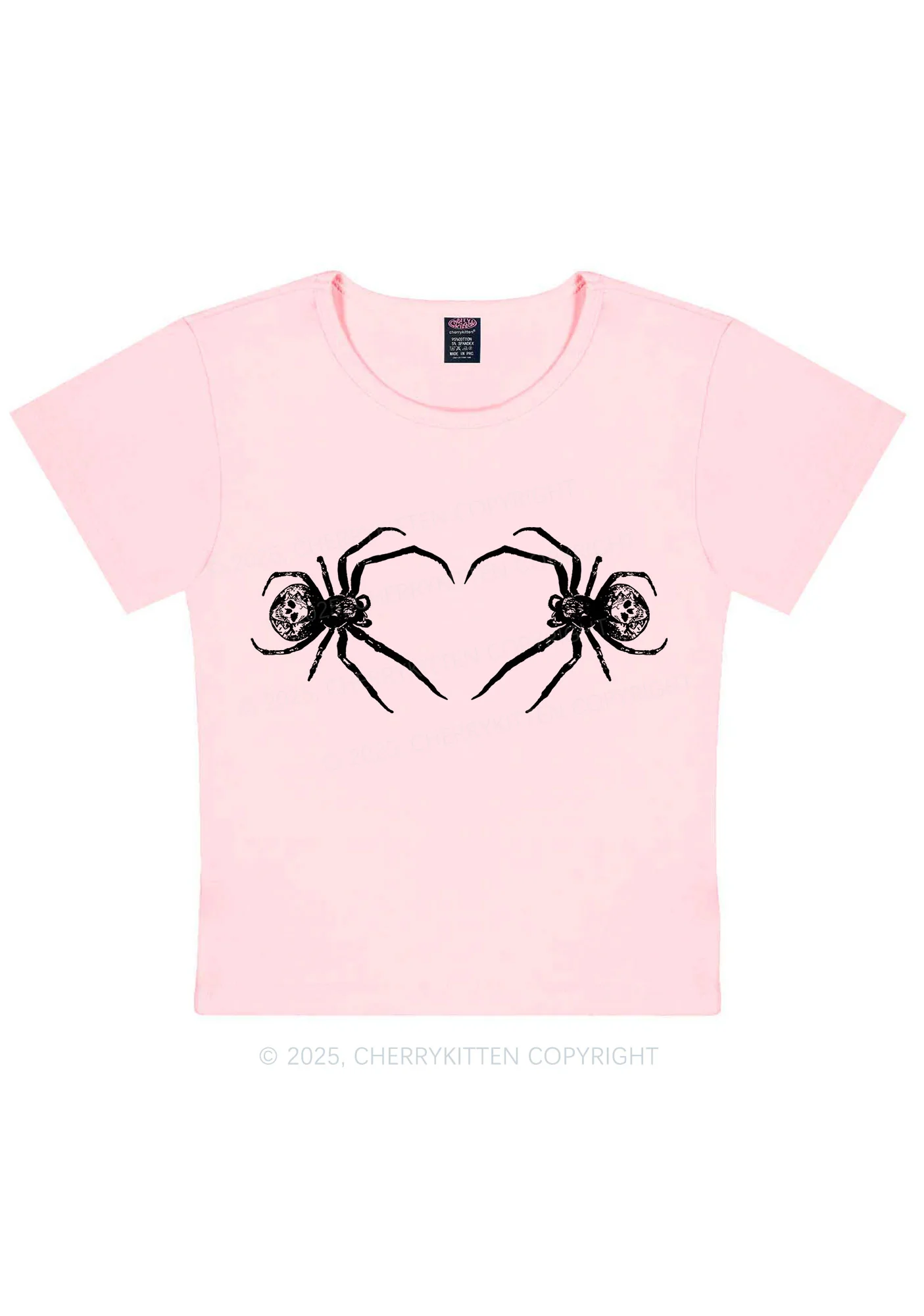 Skull Spider Y2K Baby Tee Cherrykitten - Image 11