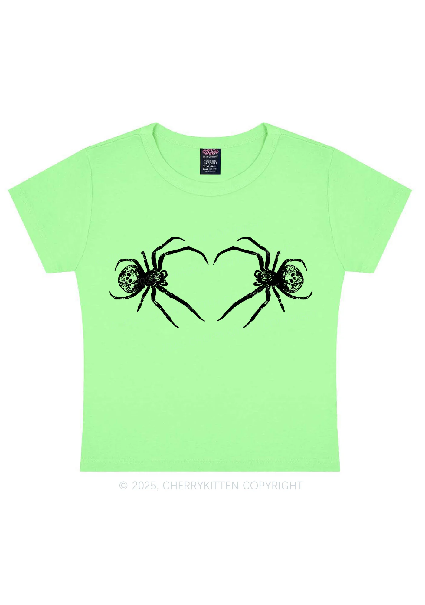 Skull Spider Y2K Baby Tee Cherrykitten - Image 12
