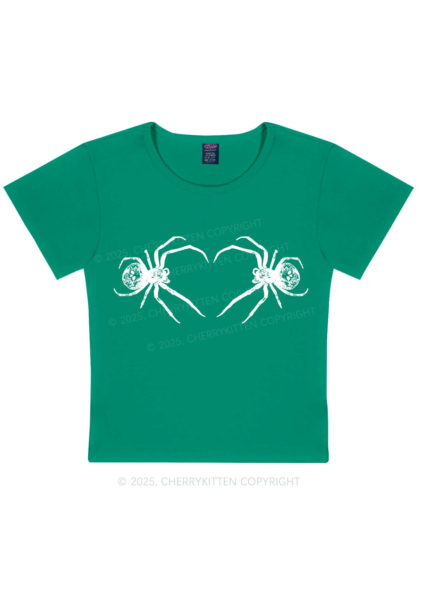 Skull Spider Y2K Baby Tee Cherrykitten - Image 13