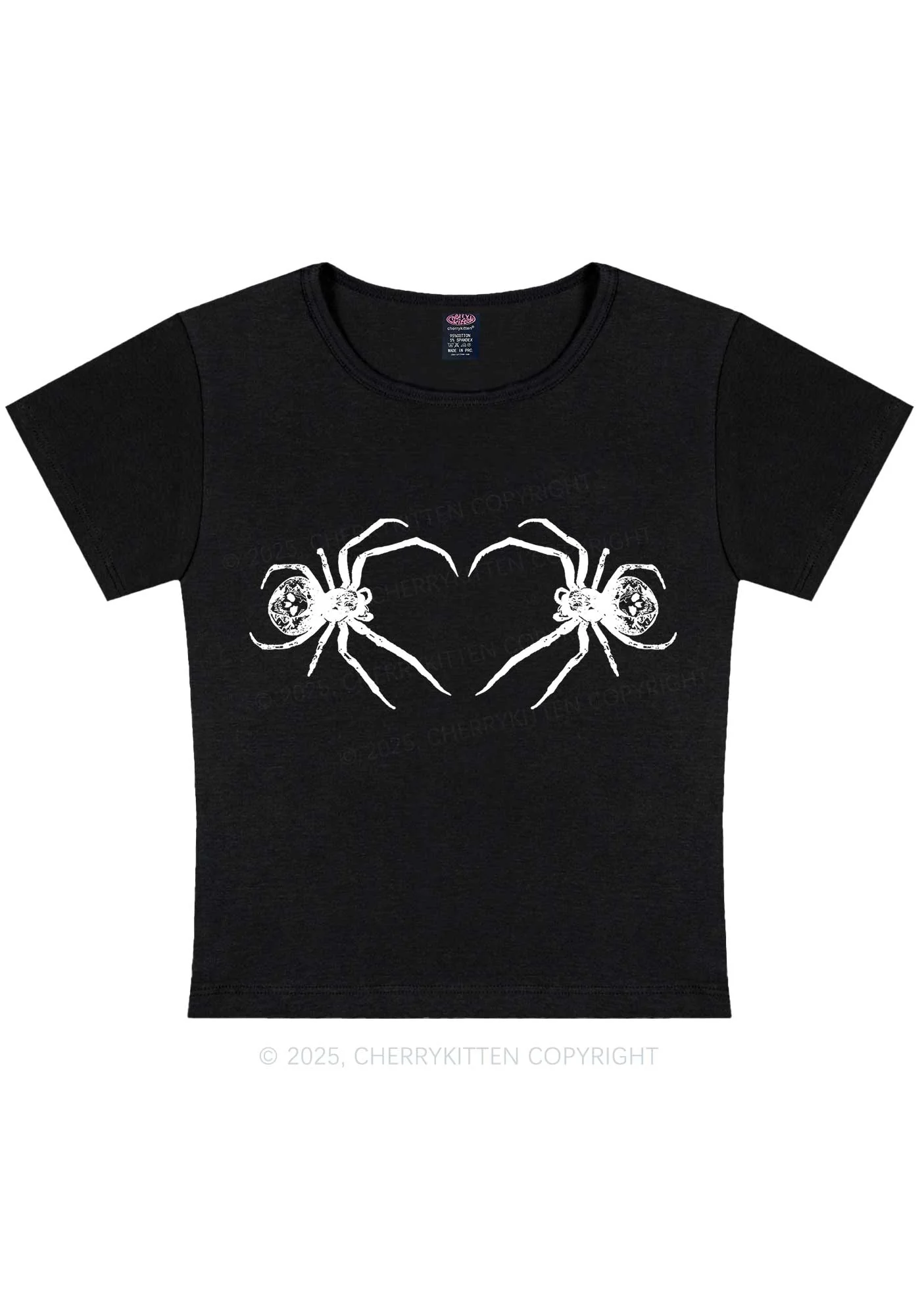 Skull Spider Y2K Baby Tee Cherrykitten - Image 4