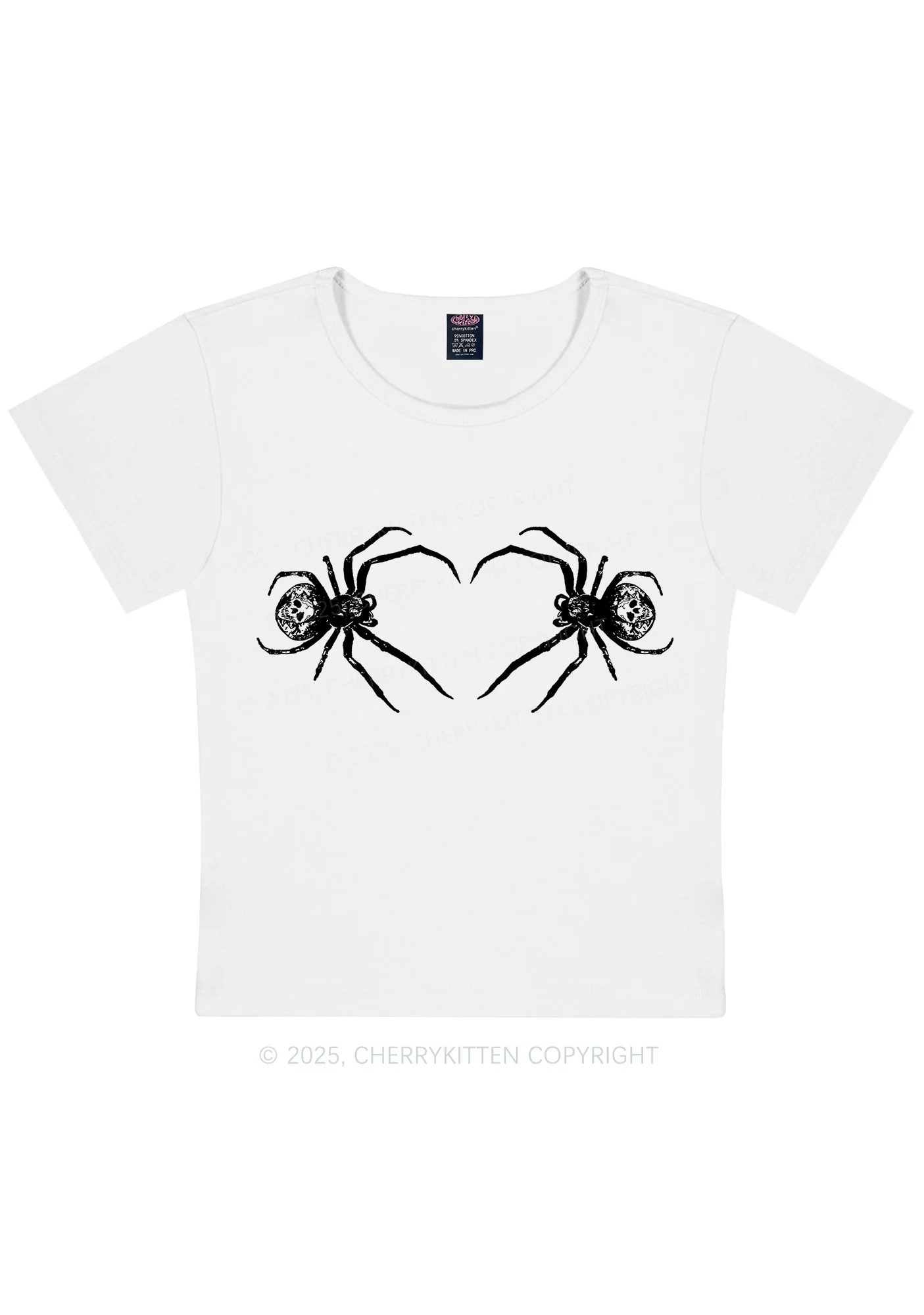 Skull Spider Y2K Baby Tee Cherrykitten - Image 5