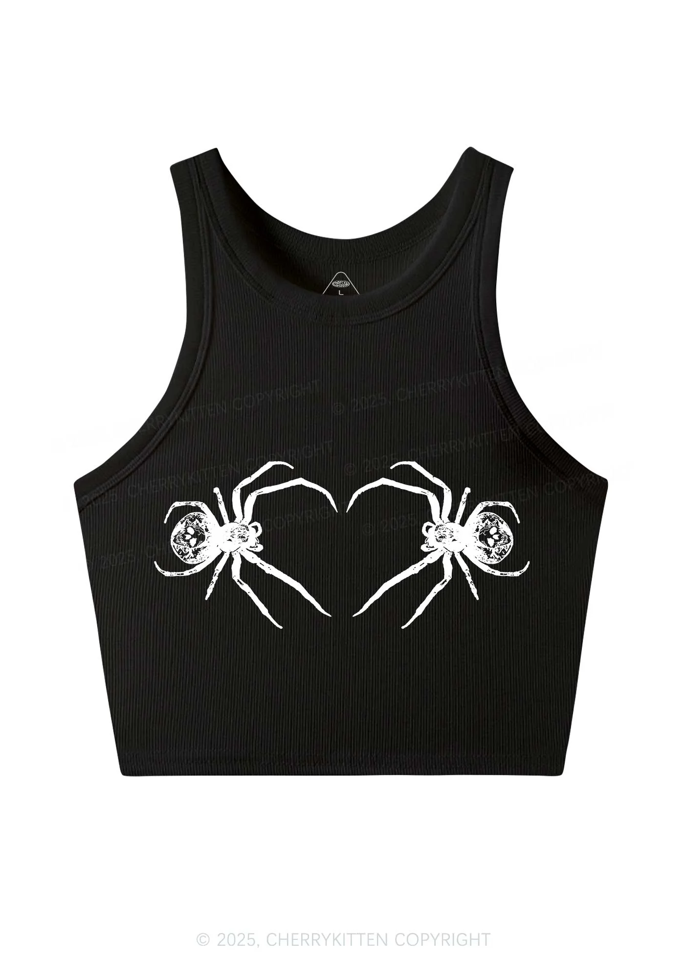 Skull Spider Y2K Crop Tank Top Cherrykitten - Image 3