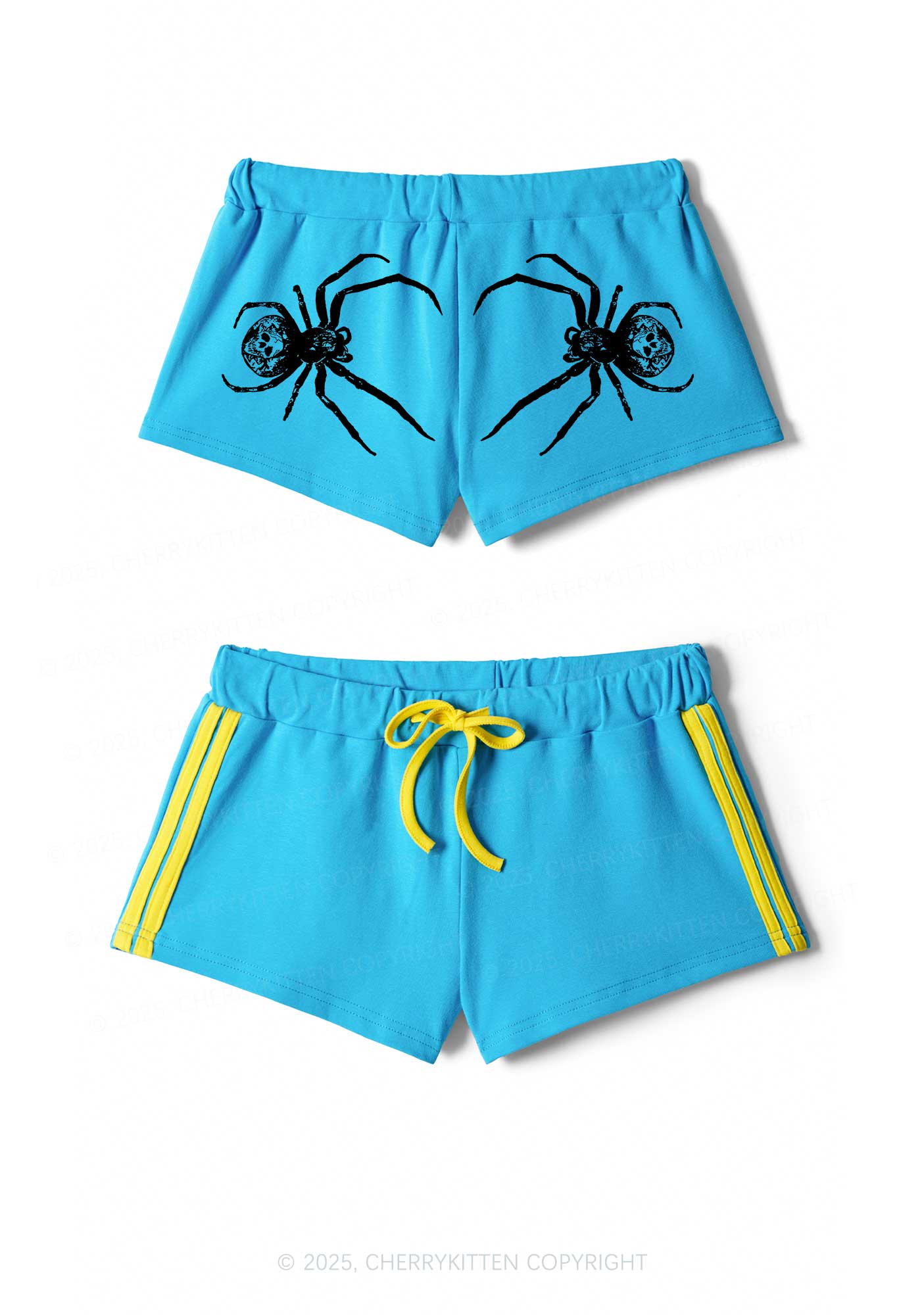 Skull Spider Y2K Drawstring Mini Shorts Cherrykitten - Image 4