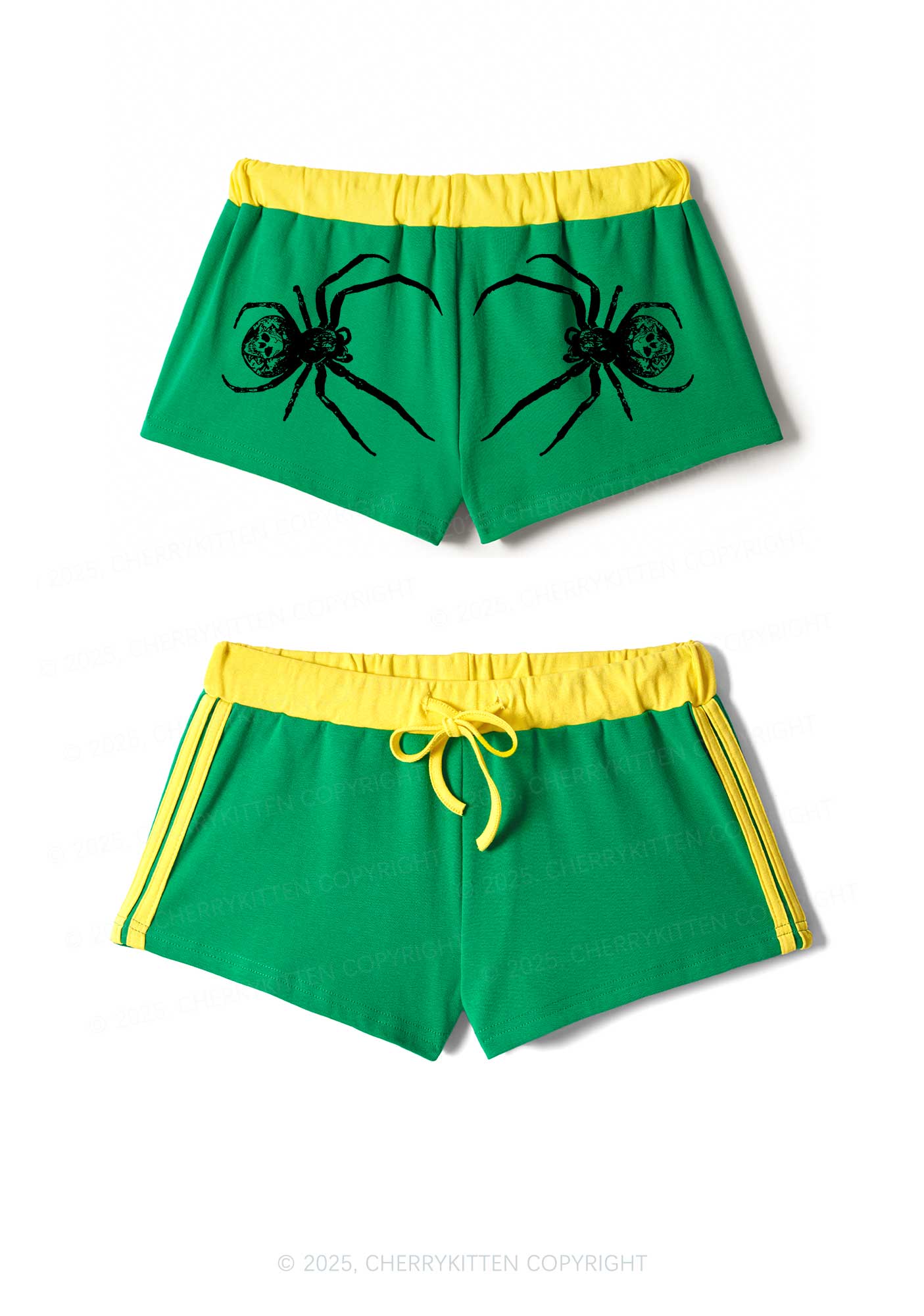 Skull Spider Y2K Drawstring Mini Shorts Cherrykitten - Image 5