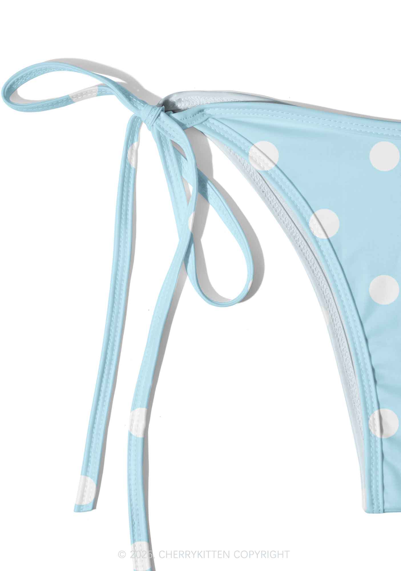 Sky Blue Dots Y2K Print Bikini Set Cherrykitten - Image 5