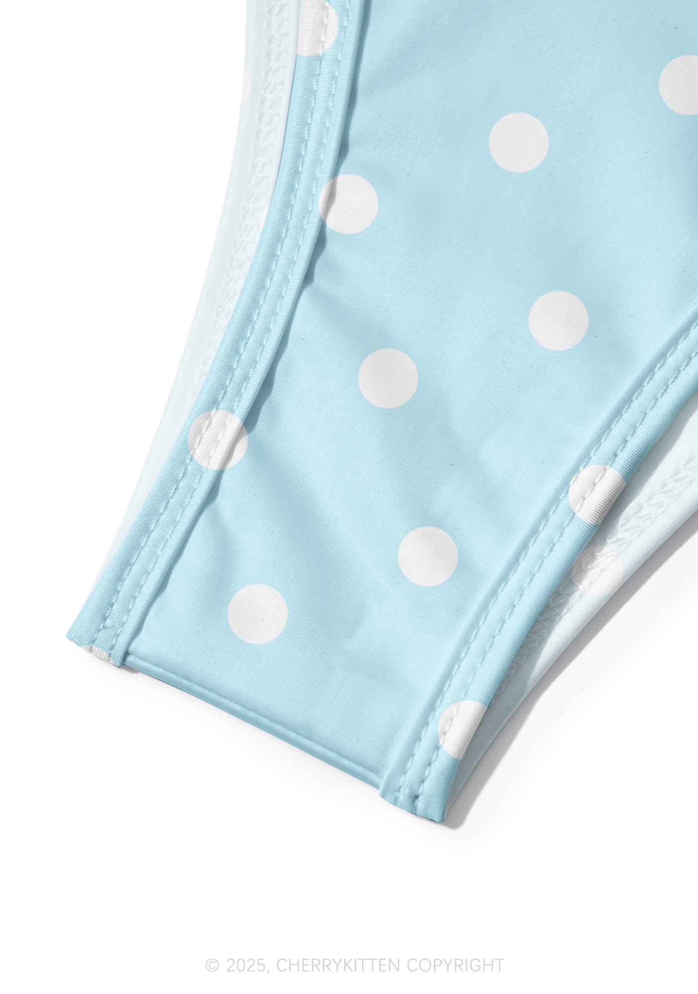 Sky Blue Dots Y2K Print Bikini Set Cherrykitten - Image 6