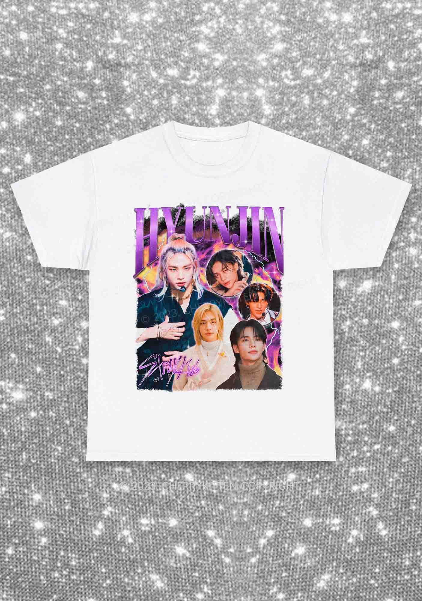 Skz Hyunjin Kpop Y2K Chunky Shirt Cherrykitten - Image 4