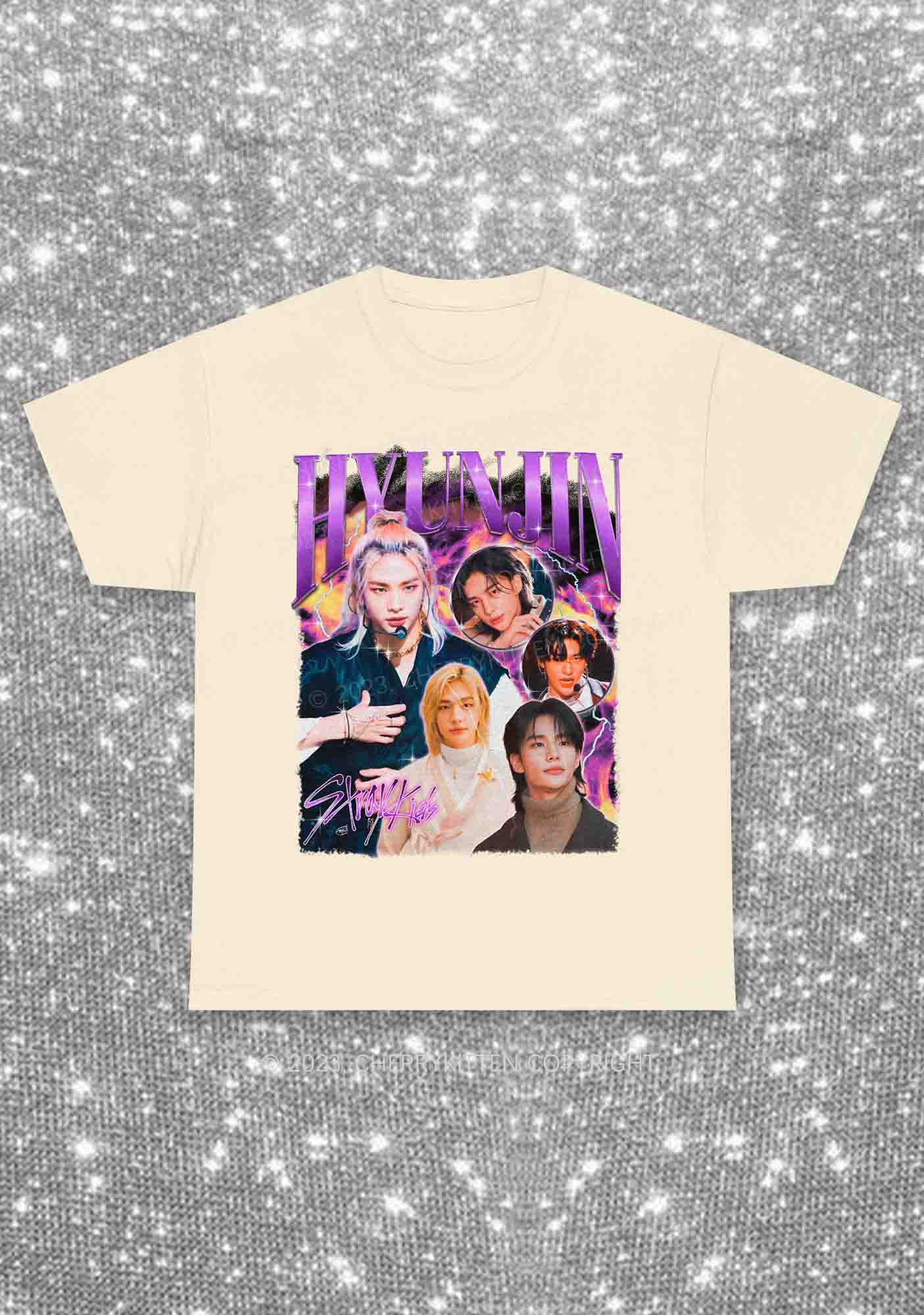Skz Hyunjin Kpop Y2K Chunky Shirt Cherrykitten - Image 5