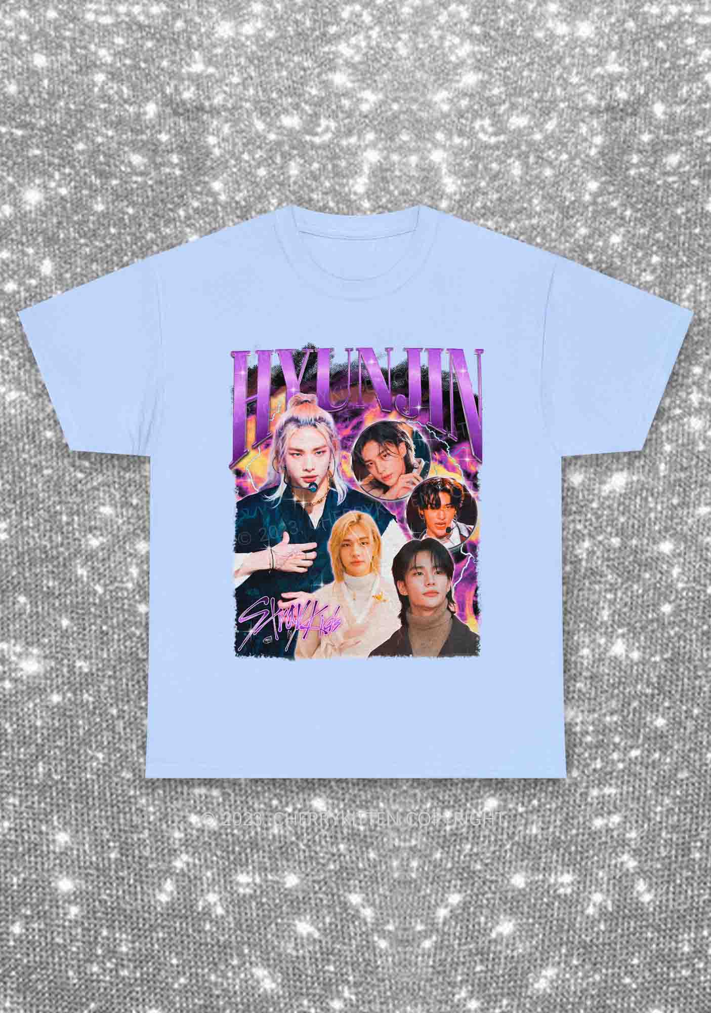 Skz Hyunjin Kpop Y2K Chunky Shirt Cherrykitten - Image 7