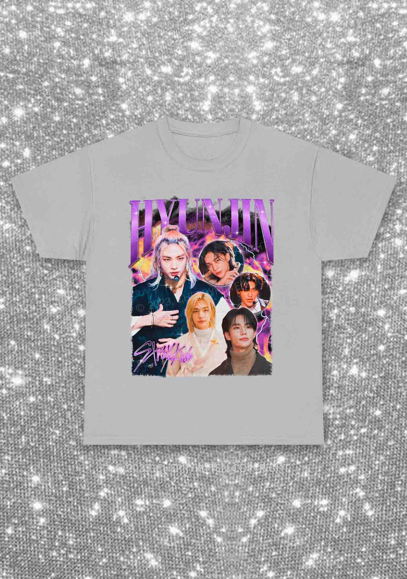 Skz Hyunjin Kpop Y2K Chunky Shirt Cherrykitten - Image 8