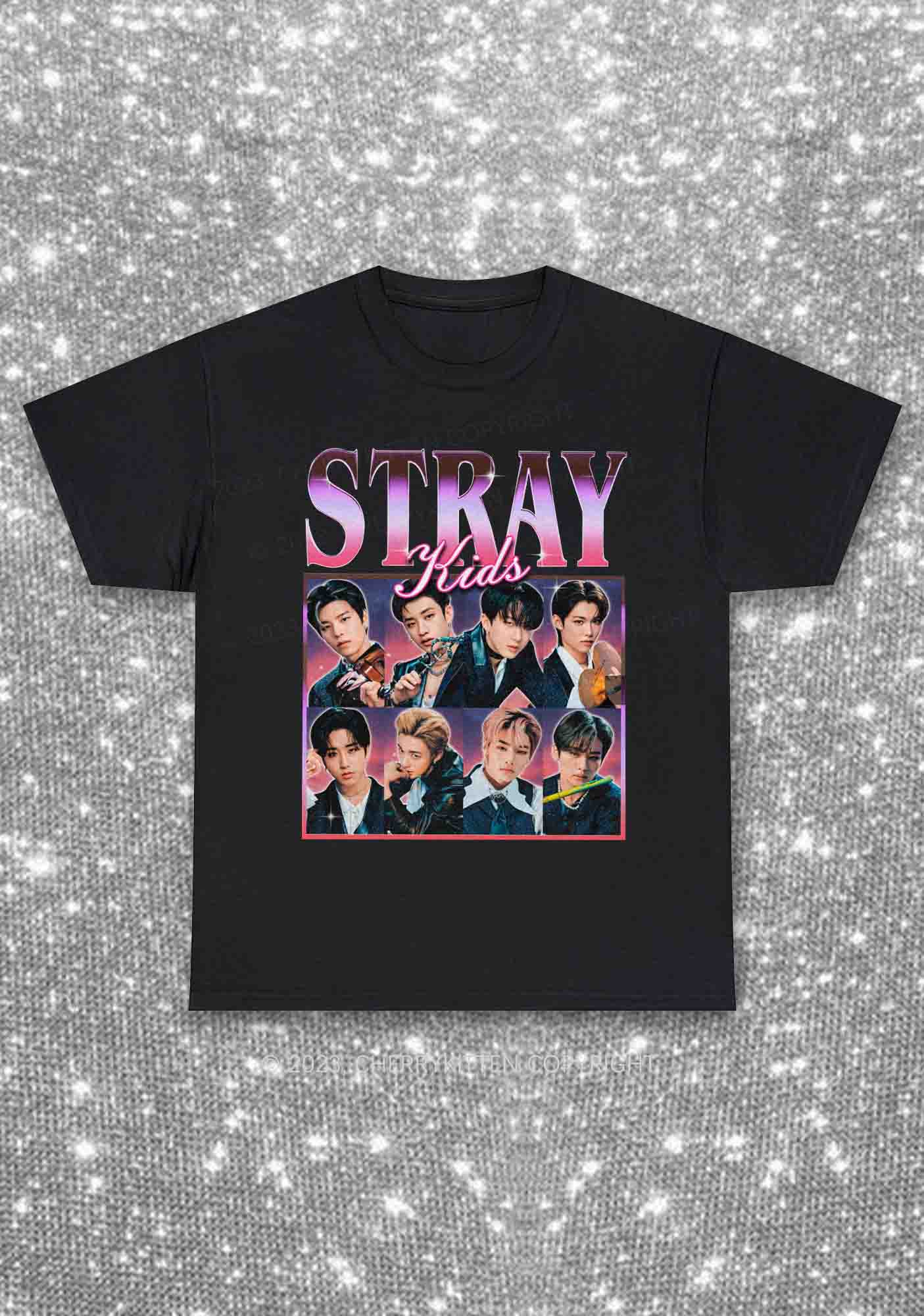 Skz Kpop Retro Y2K Chunky Shirt Cherrykitten - Image 3