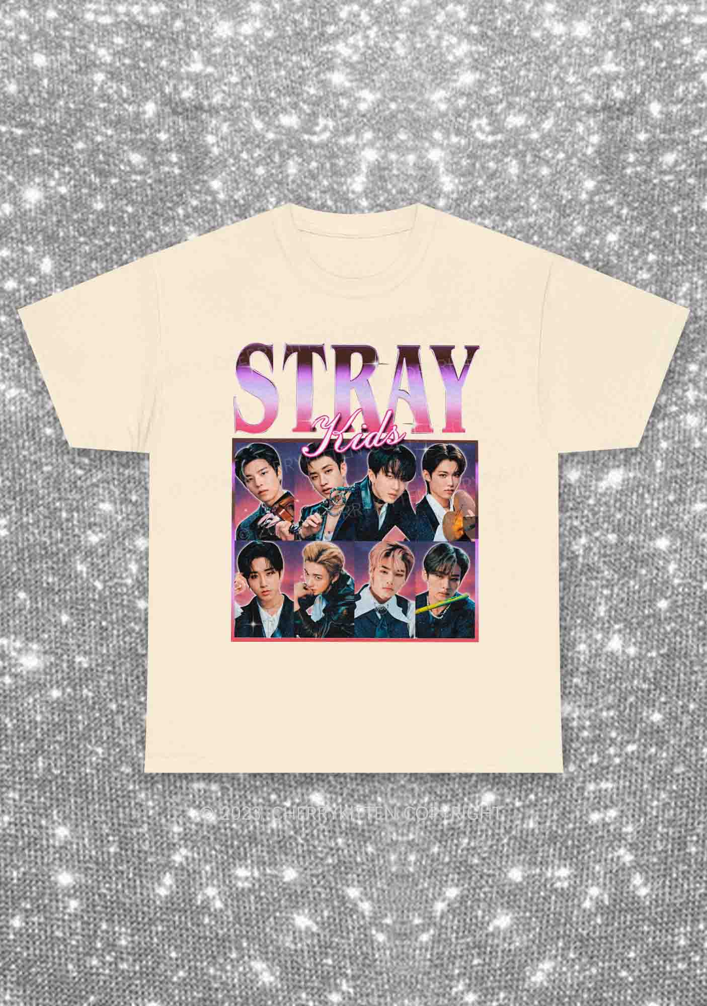 Skz Kpop Retro Y2K Chunky Shirt Cherrykitten - Image 4