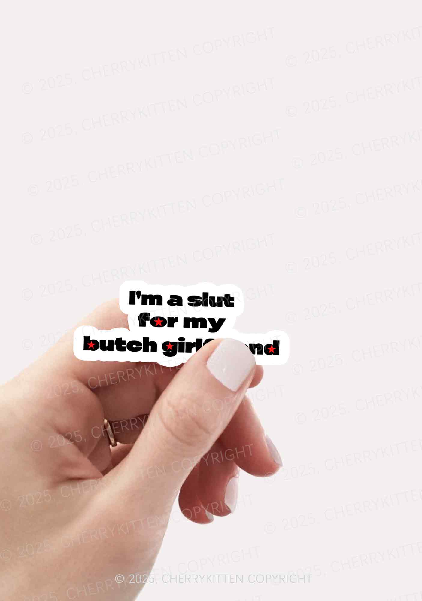 Slxt For Butch Girlfriend Pride 1Pc Y2K Sticker Cherrykitten - Image 2