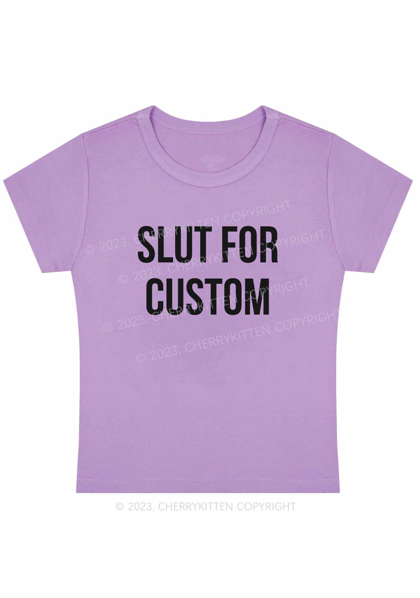 Slxt For Custom Y2K Baby Tee Cherrykitten - Image 4