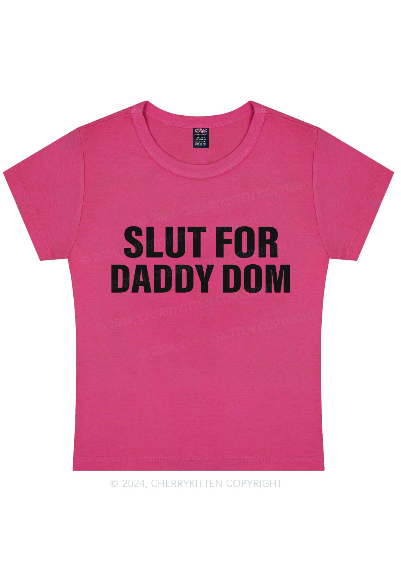 Slxt For Daddy Dom Y2K Baby Tee Cherrykitten - Image 8