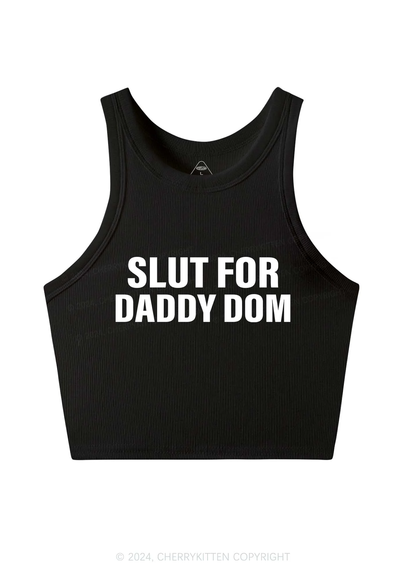 Slxt For Daddy Dom Y2K Crop Tank Top Cherrykitten - Image 3