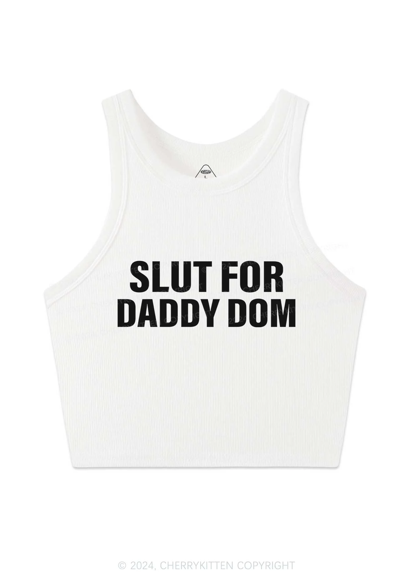 Slxt For Daddy Dom Y2K Crop Tank Top Cherrykitten - Image 4