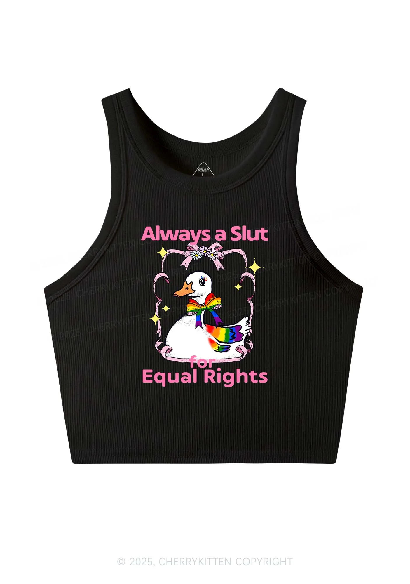 Slxt For Equal Rights Pride Y2K Crop Tank Top Cherrykitten - Image 3
