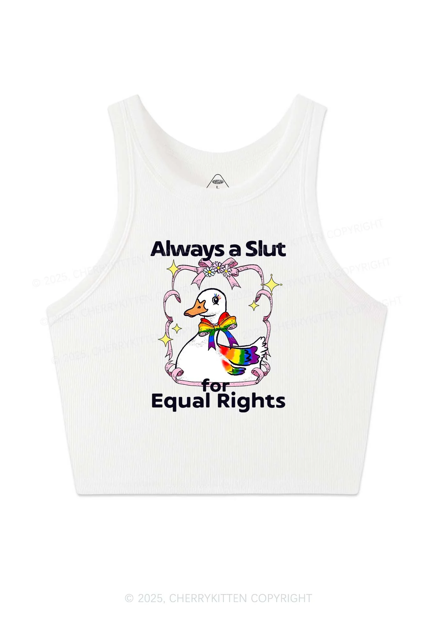 Slxt For Equal Rights Pride Y2K Crop Tank Top Cherrykitten - Image 4