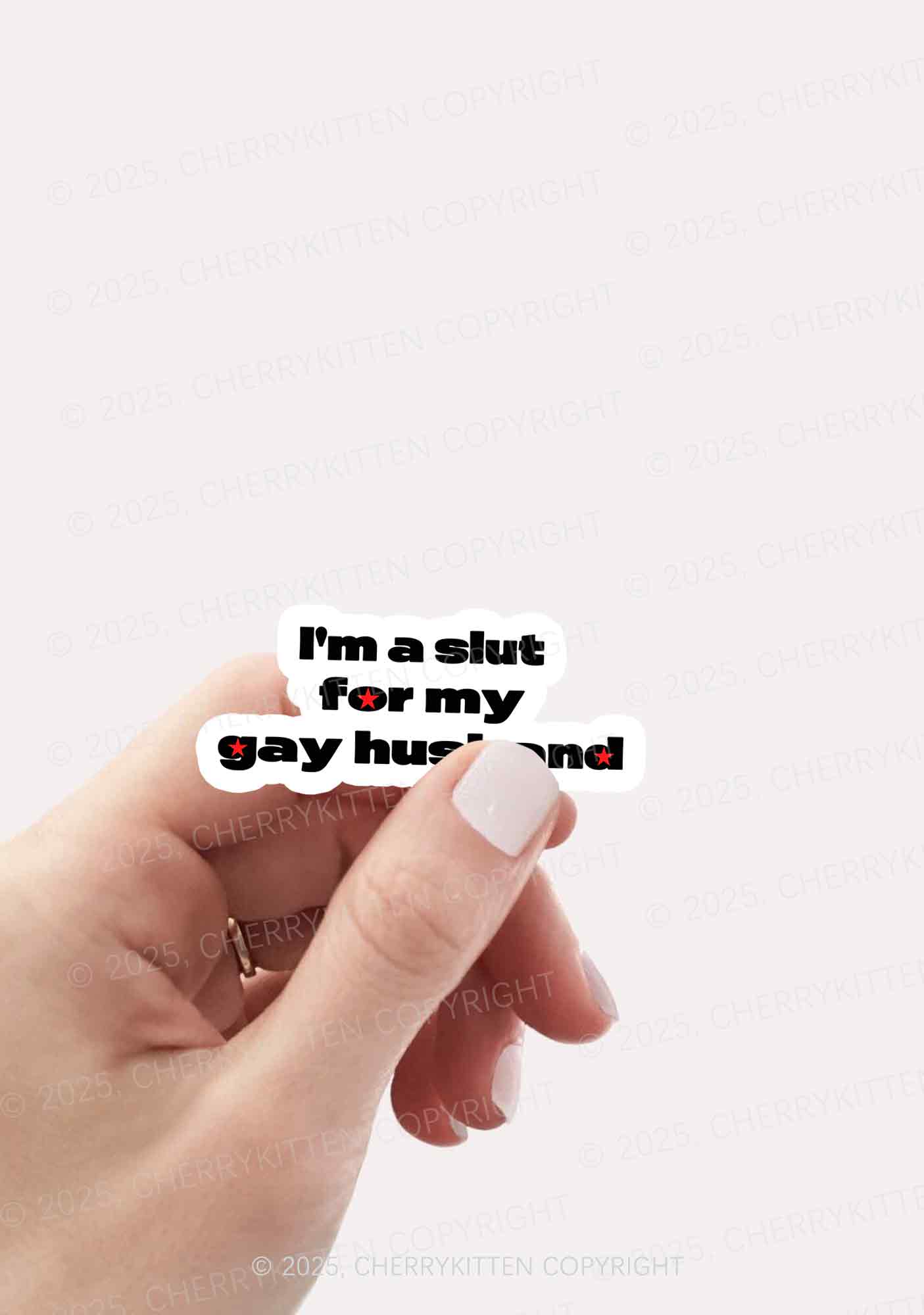 Slxt For Gay Husband Pride 1Pc Y2K Sticker Cherrykitten - Image 2
