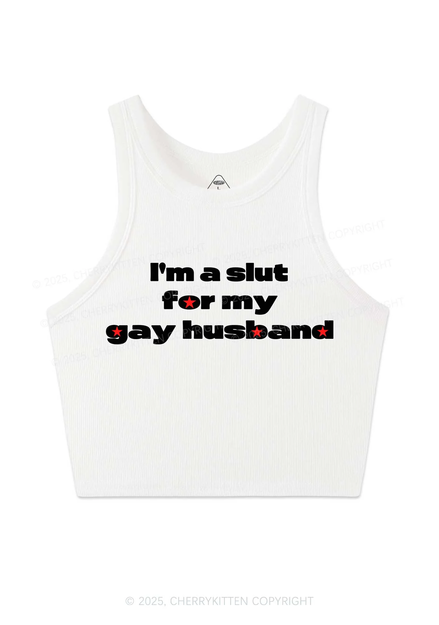 Slxt For Gay Husband Pride Y2K Crop Tank Top Cherrykitten - Image 3