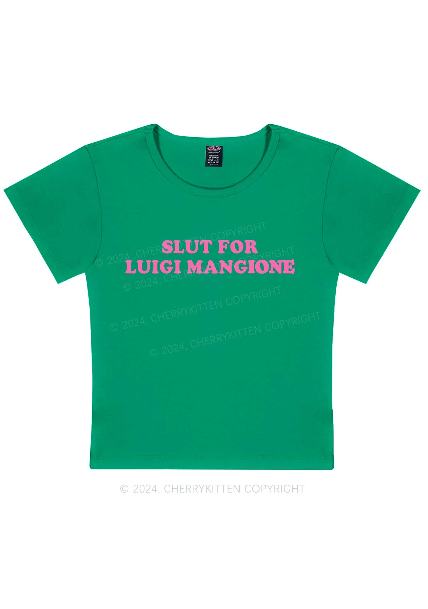 Slxt For Luigi Y2K Baby Tee Cherrykitten - Image 13